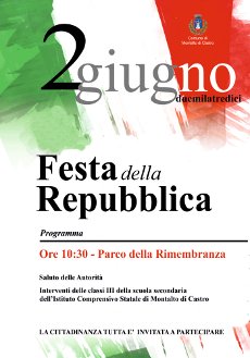 Festa della Repubblica Italiana: Parco della Rimembranza – 2 giugno 2013 ore 10:30.