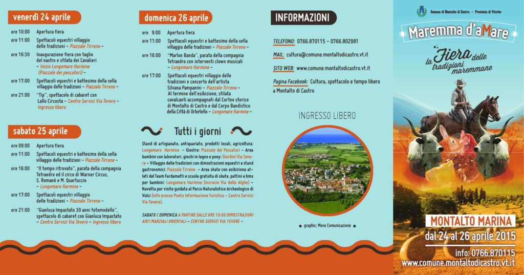 Programma fiera Maremma d’aMare 2015 – 24-25-26 aprile a Montalto Marina